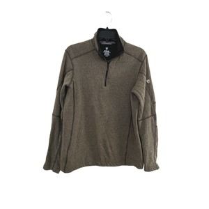KUHL Brown 1/4 Zip Pullover Layer Fleece Size M